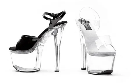 7 inch Heel Clear Bottom Sandal