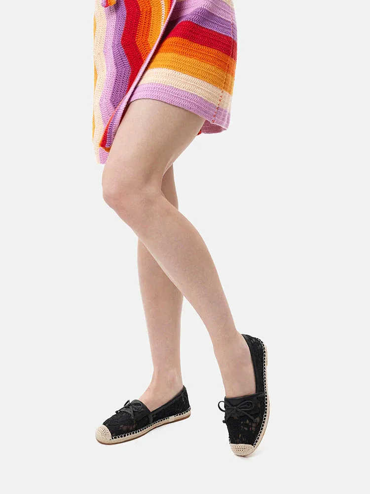 Avianna Lace and Bow Espadrilles