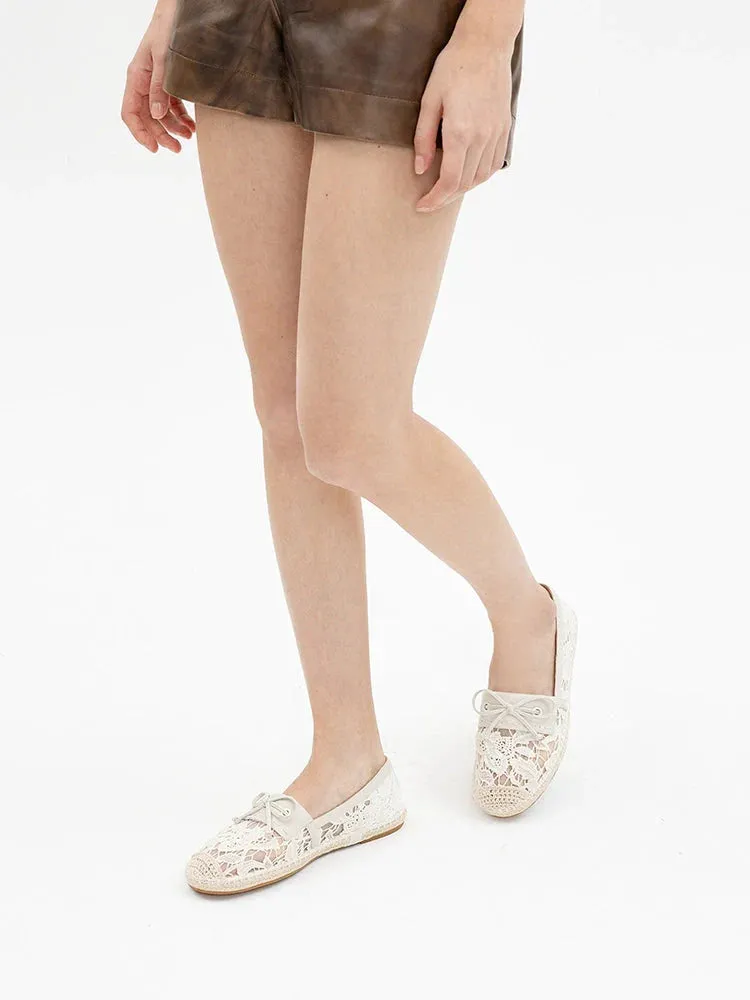 Avianna Lace and Bow Espadrilles