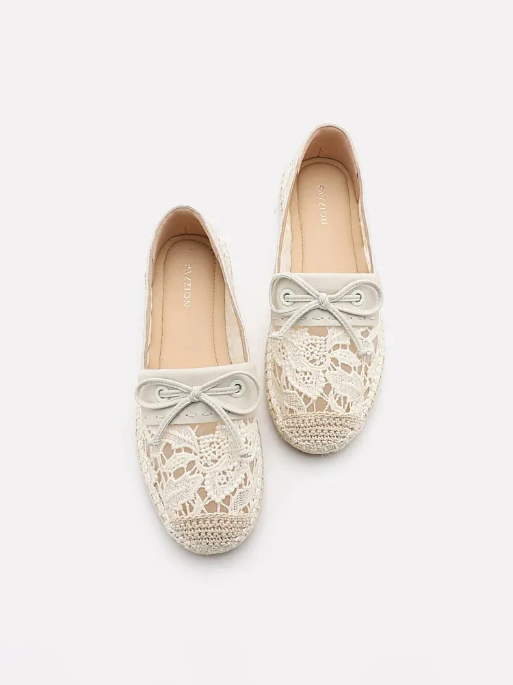 Avianna Lace and Bow Espadrilles