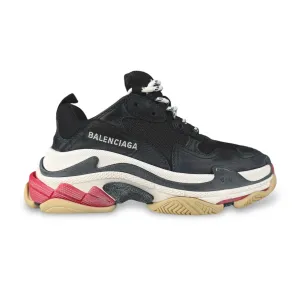 Balenciaga 524037 Black Double Foam & Mesh Triple S Sneakers