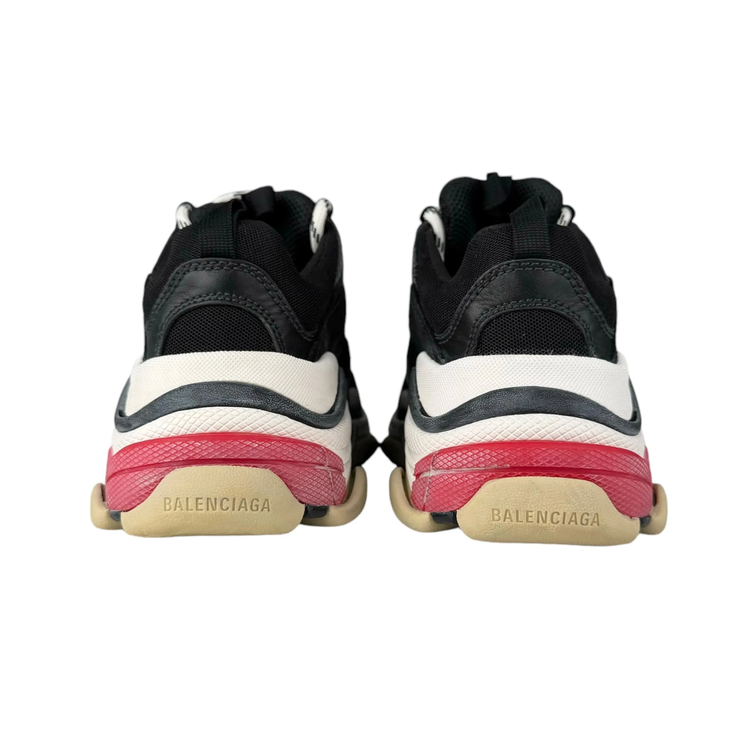 Balenciaga 524037 Black Double Foam & Mesh Triple S Sneakers
