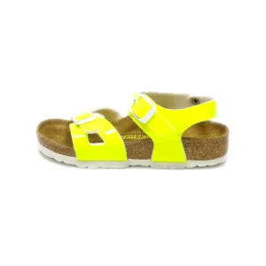 Birkenstock Rio Flat Sandals Leather Green Colour For Kids
