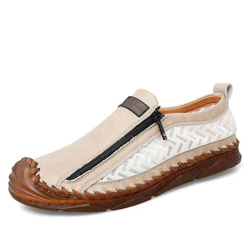 Breathable Leather Flat Shoes