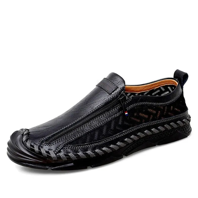 Breathable Leather Flat Shoes