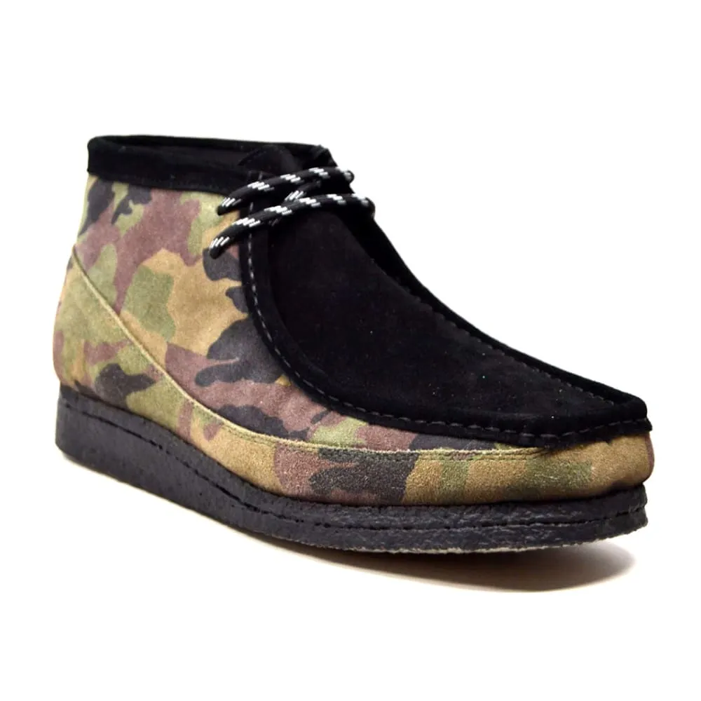 British Walkers Wallabee Boots Men's Camouflage Leather and Suede
