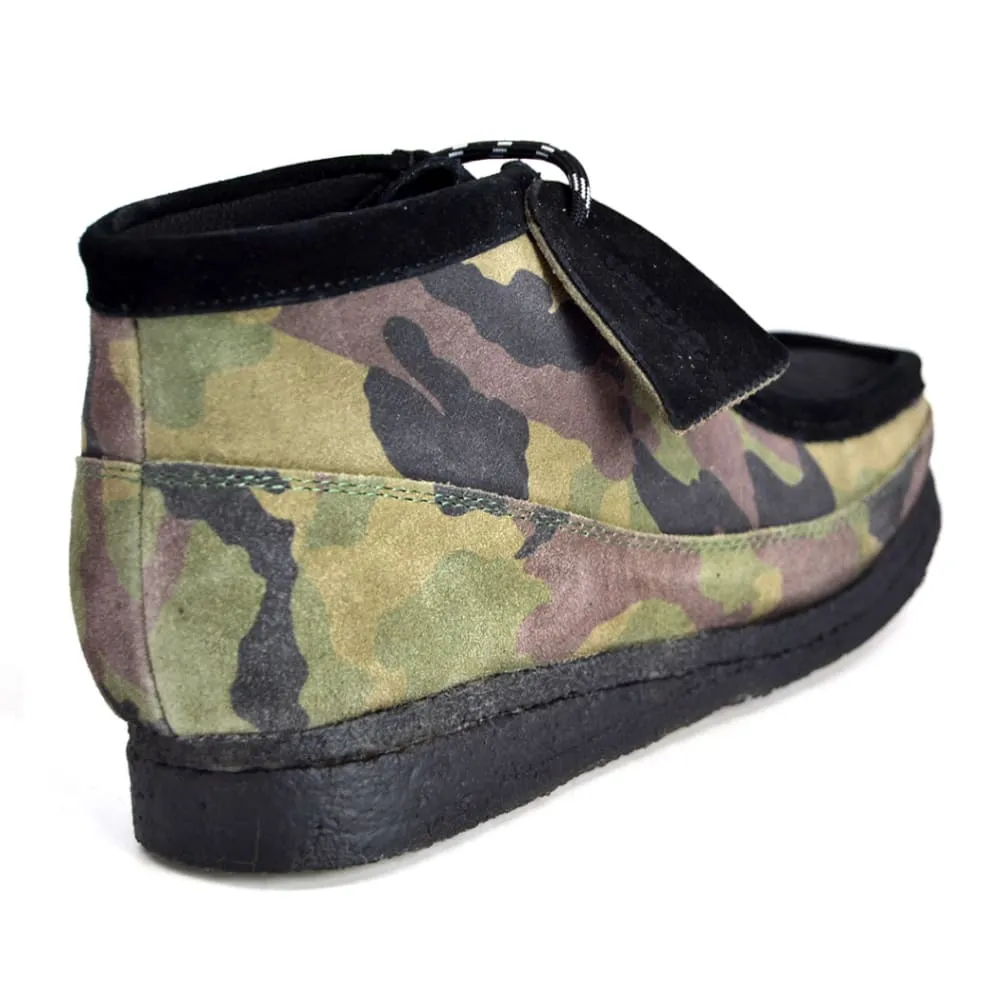 British Walkers Wallabee Boots Men's Camouflage Leather and Suede