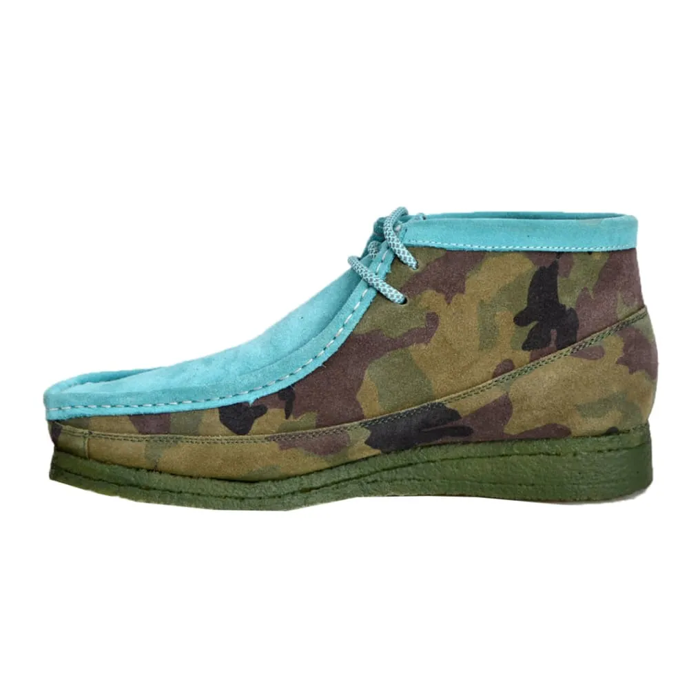 British Walkers Wallabee Boots Men's Camouflage Leather and Suede