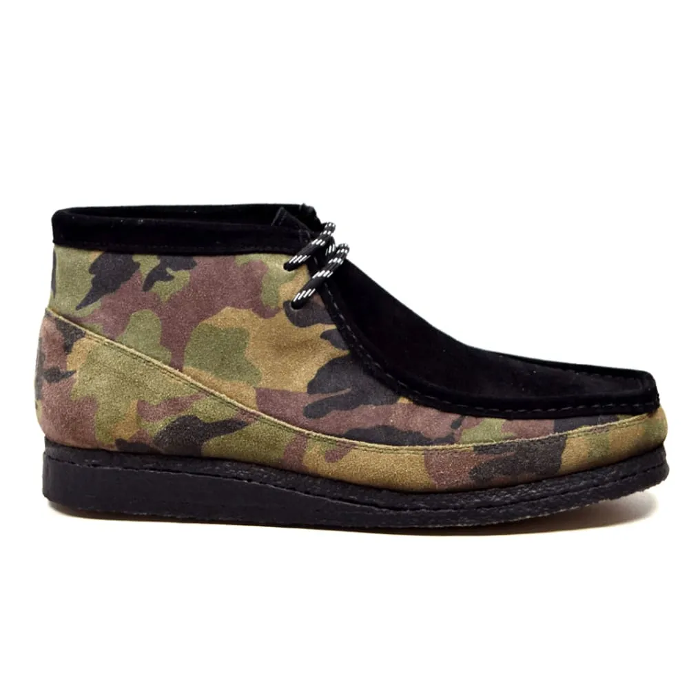 British Walkers Wallabee Boots Men's Camouflage Leather and Suede