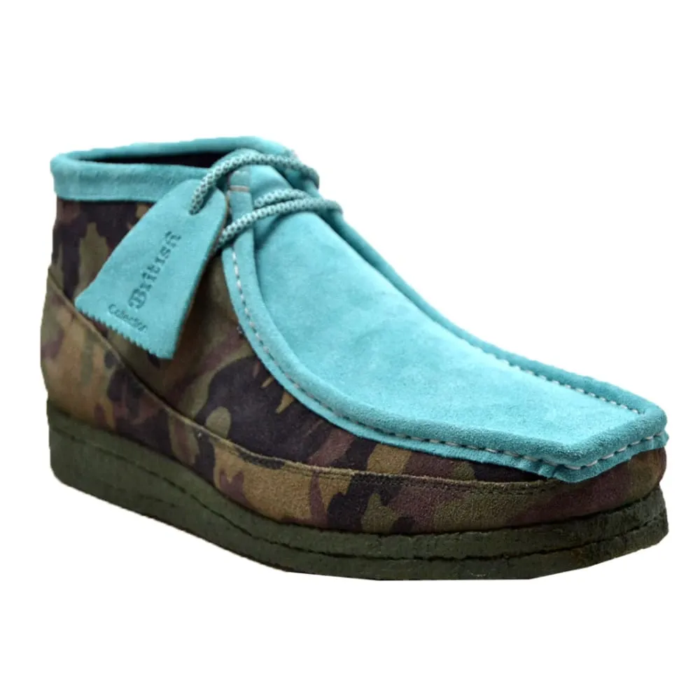 British Walkers Wallabee Boots Men's Camouflage Leather and Suede