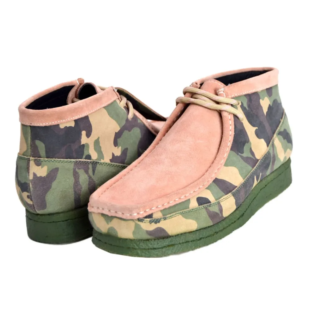 British Walkers Wallabee Boots Men's Camouflage Leather and Suede