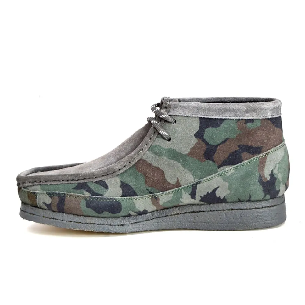 British Walkers Wallabee Boots Men's Camouflage Leather and Suede