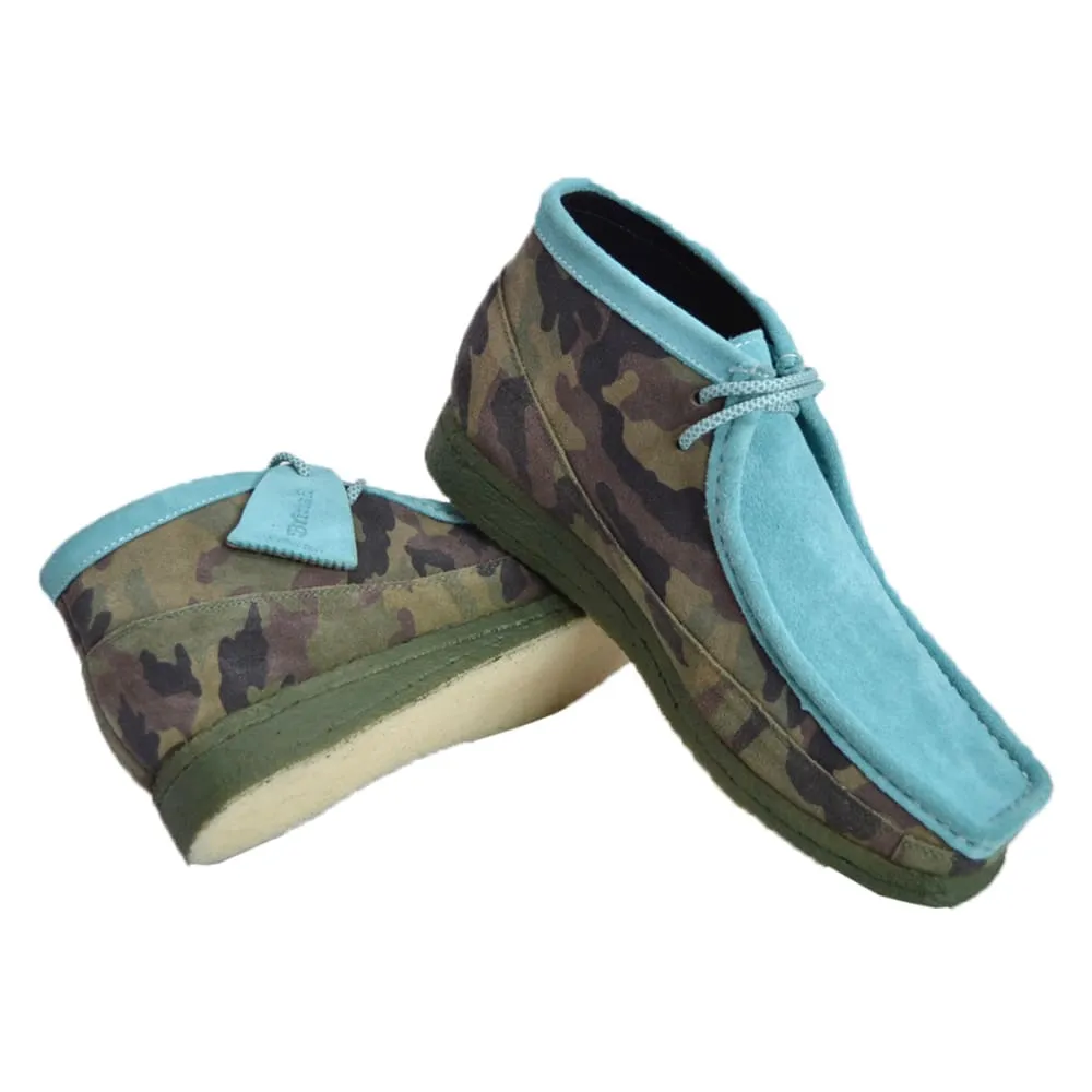 British Walkers Wallabee Boots Men's Camouflage Leather and Suede