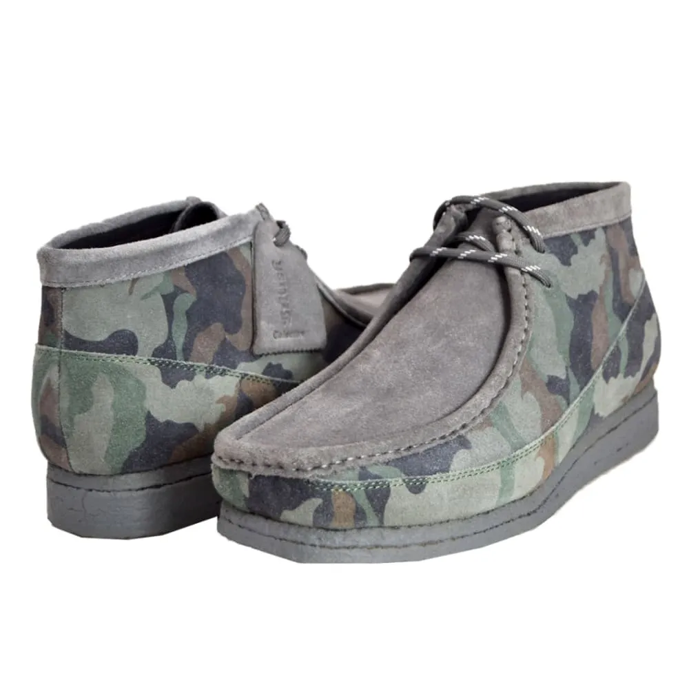 British Walkers Wallabee Boots Men's Camouflage Leather and Suede