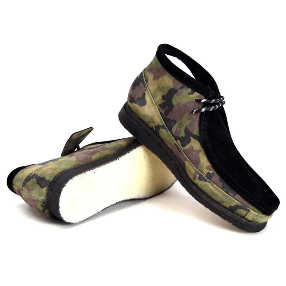 British Walkers Wallabee Boots Men's Camouflage Leather and Suede