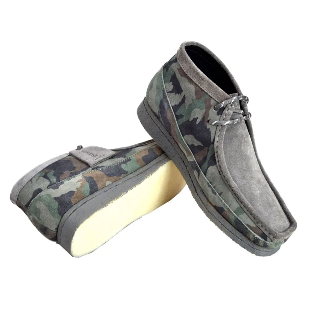 British Walkers Wallabee Boots Men's Camouflage Leather and Suede