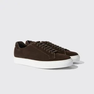 Brown Suede Logan Lace Up Sneakers - AW24