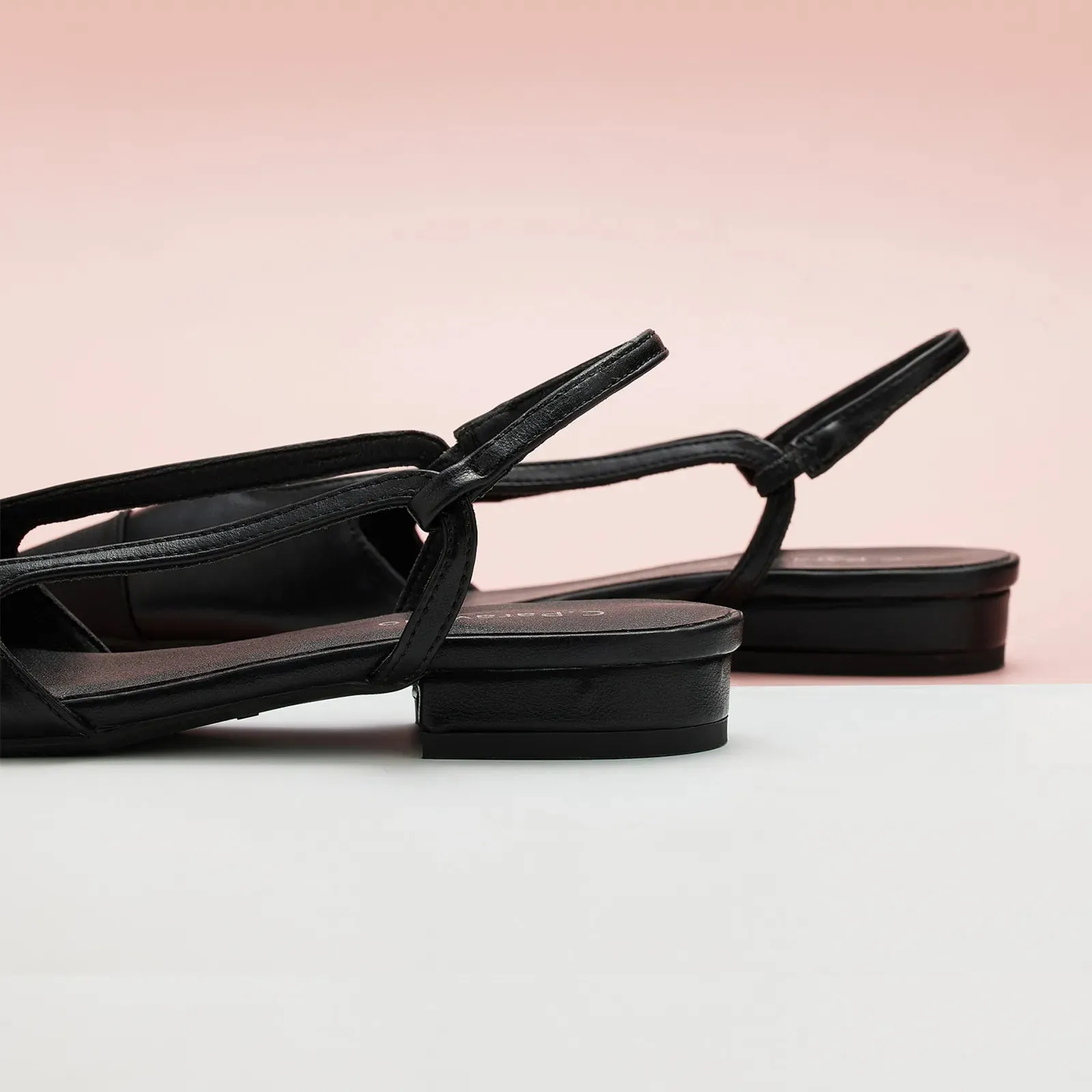 Cap-Toe Slingback Flats (Freya)