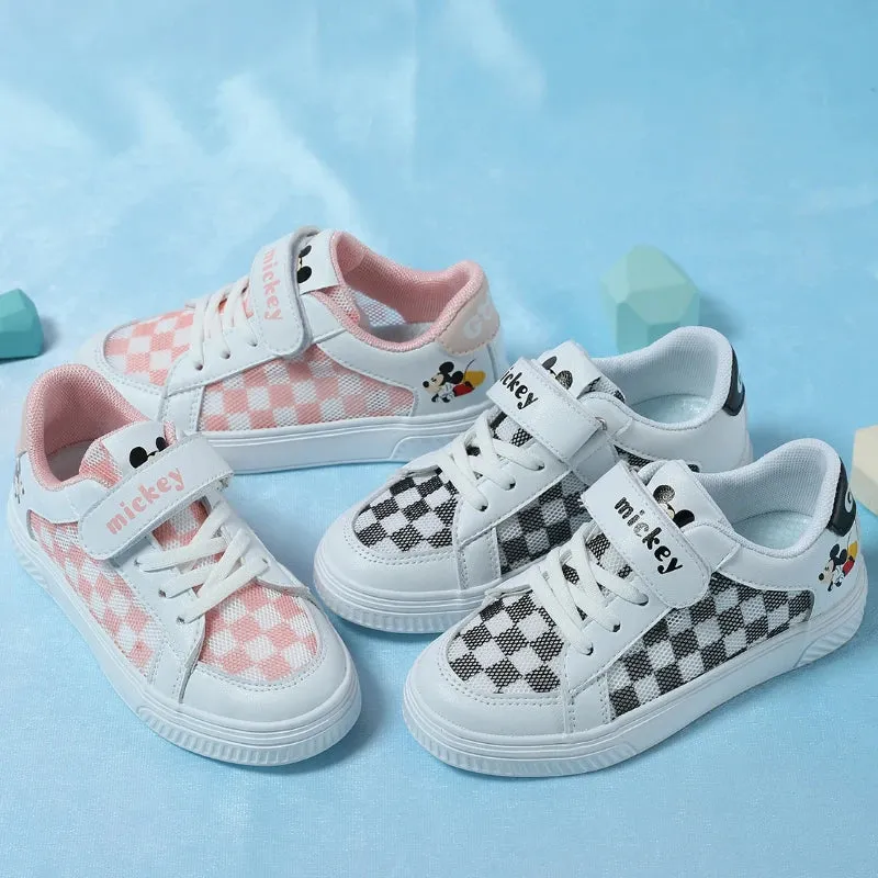 Classic Mickey Inspired Checkerboard Sneakers