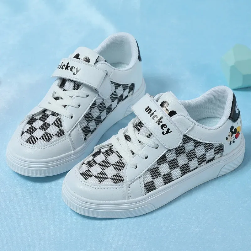Classic Mickey Inspired Checkerboard Sneakers