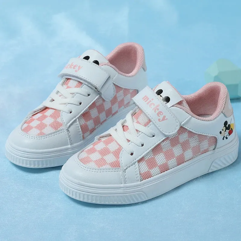 Classic Mickey Inspired Checkerboard Sneakers