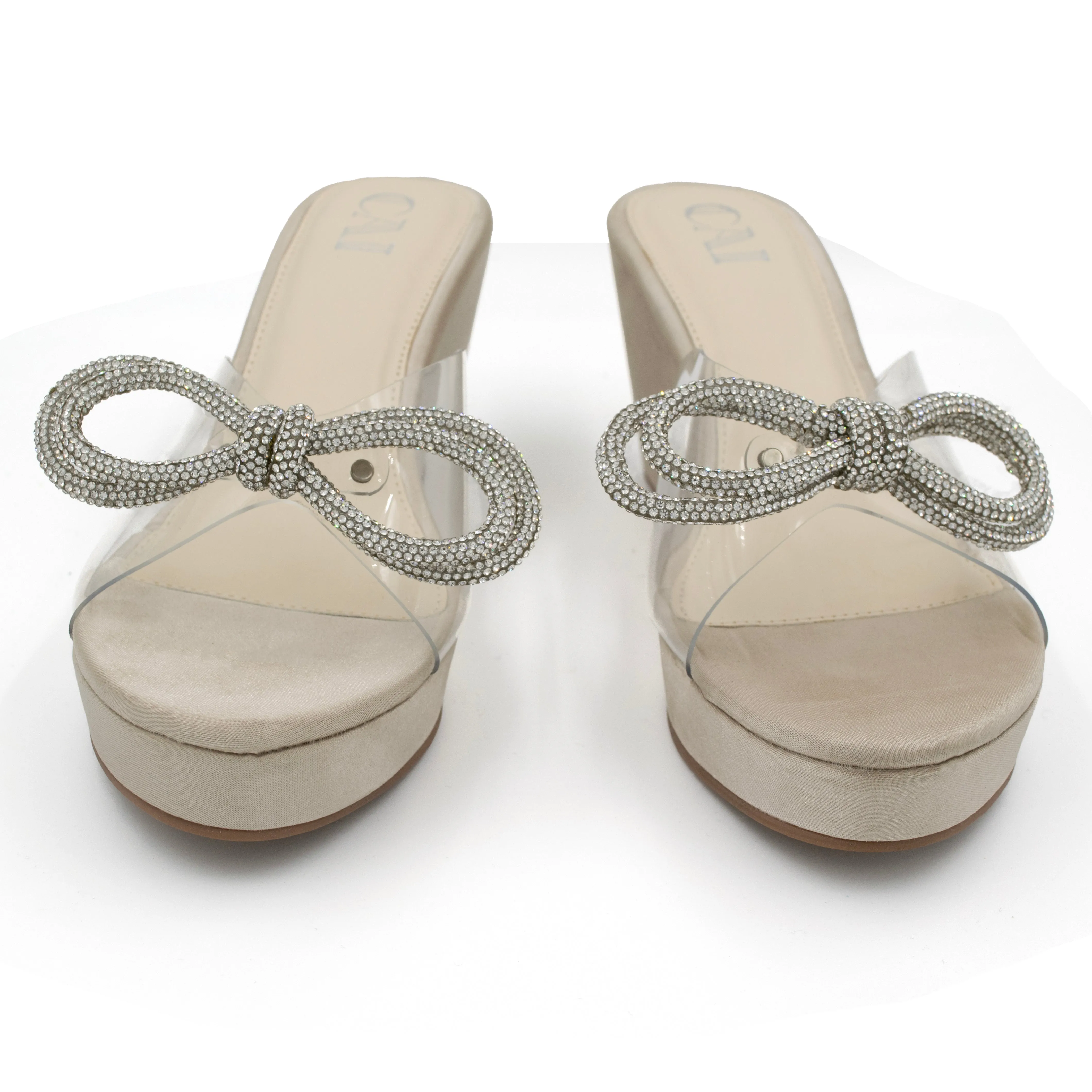 Diamond Bow Clear Wedge