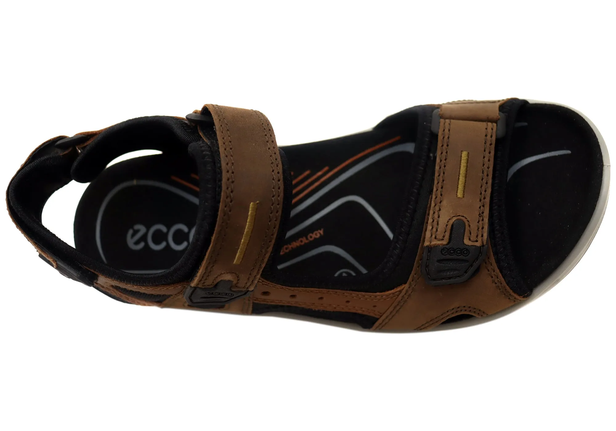ECCO Mens Offroad Comfortable Leather Adjustable Sandals