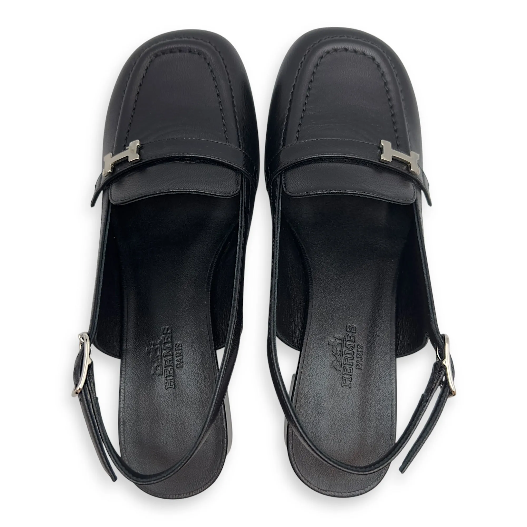 Escarpin Infinie 35.5 Black Sandals in Nappa Leather