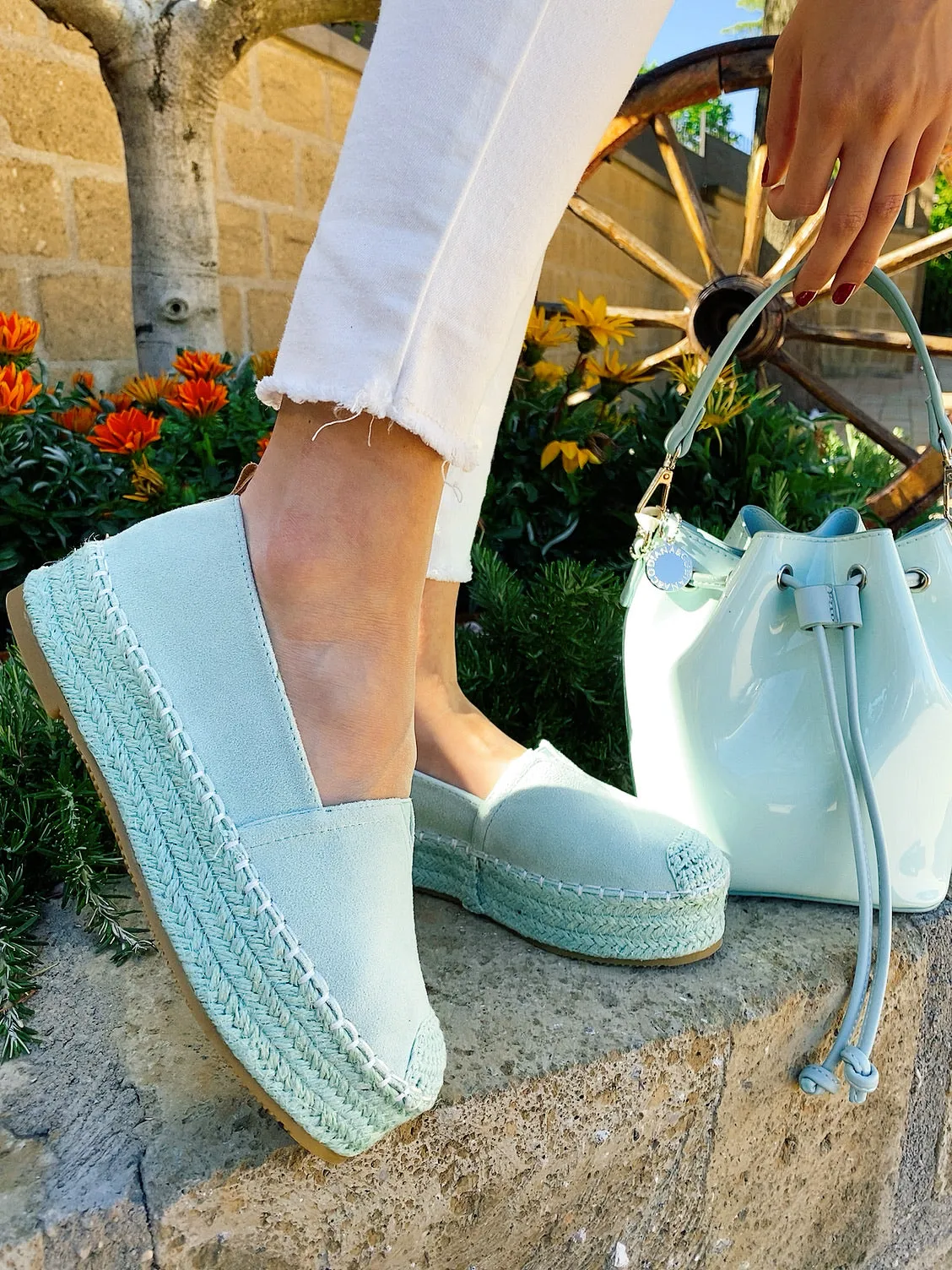 Espadrillas pastello verdeacqua