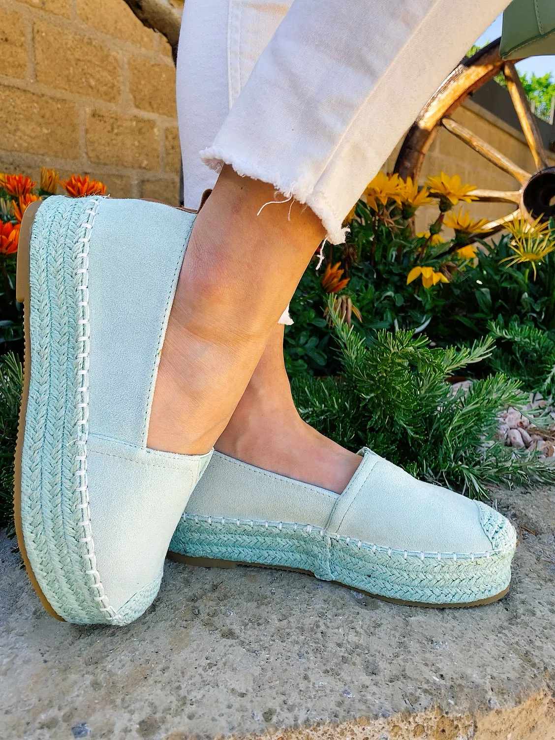 Espadrillas pastello verdeacqua