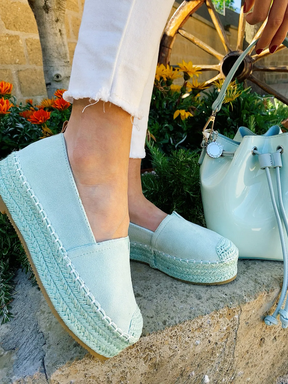 Espadrillas pastello verdeacqua