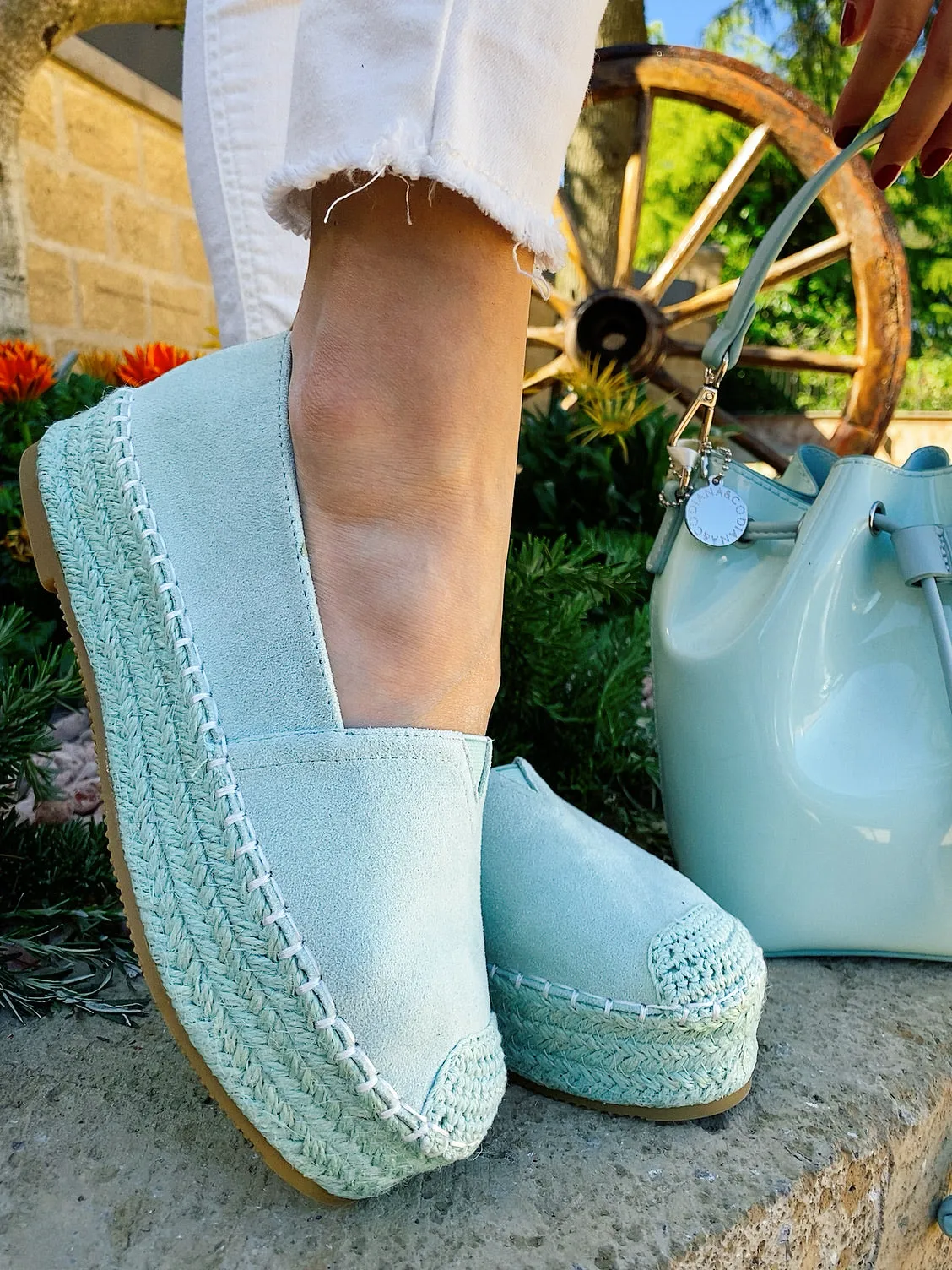 Espadrillas pastello verdeacqua