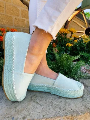 Espadrillas pastello verdeacqua