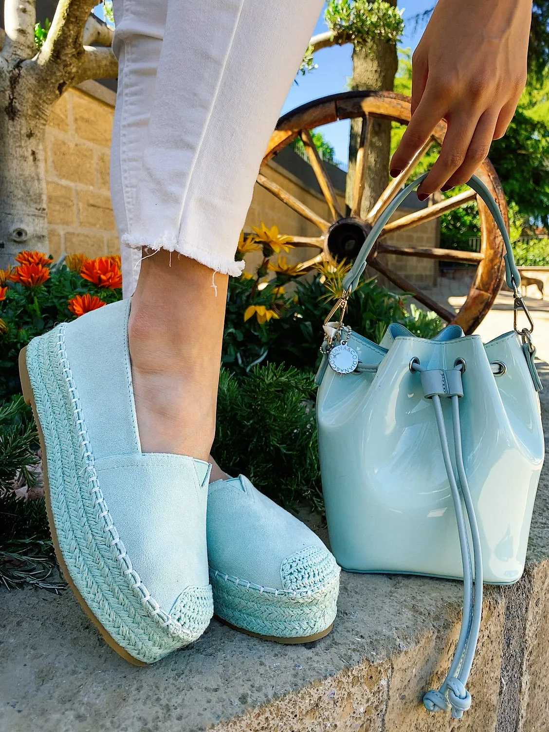 Espadrillas pastello verdeacqua