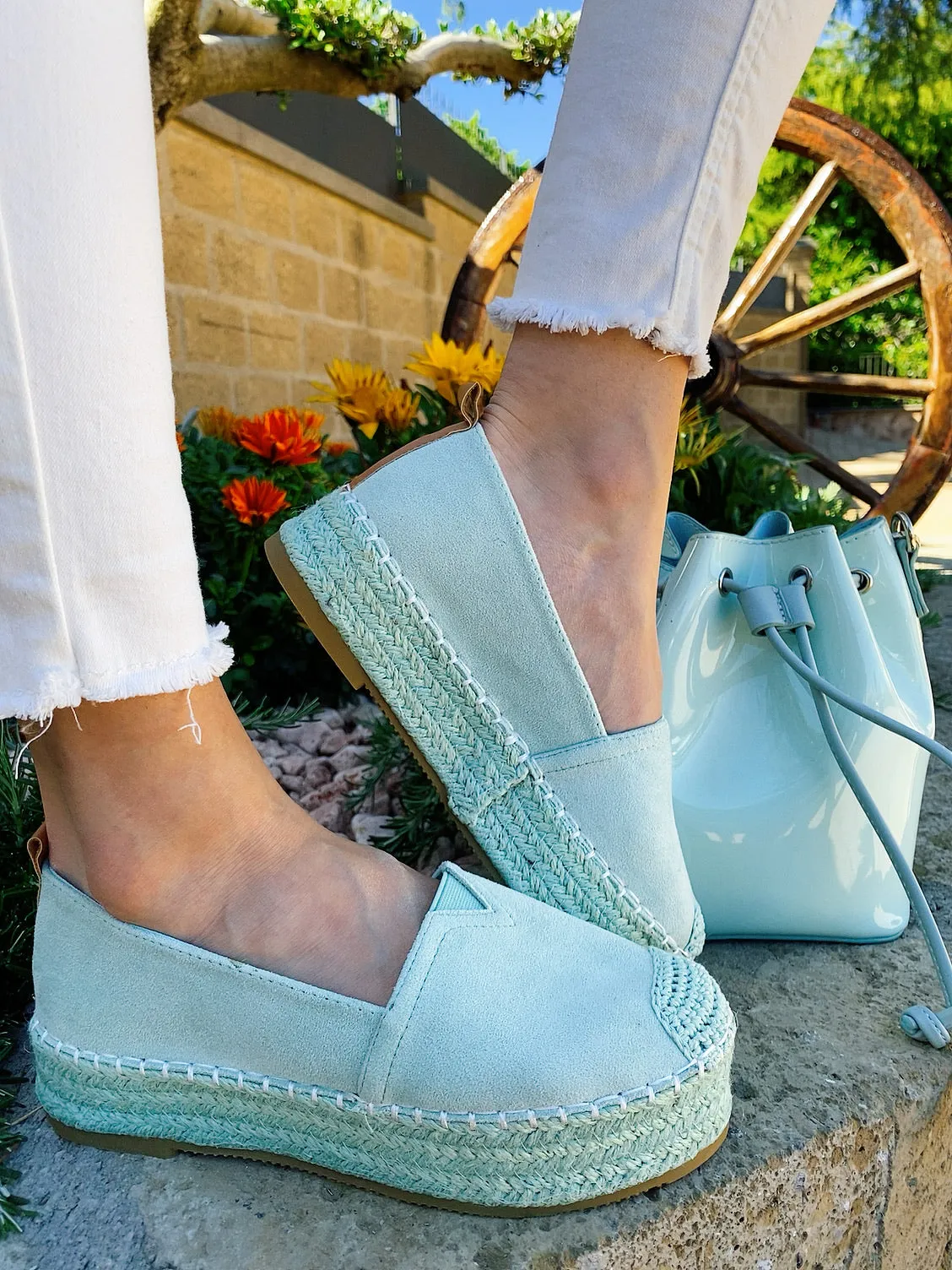 Espadrillas pastello verdeacqua
