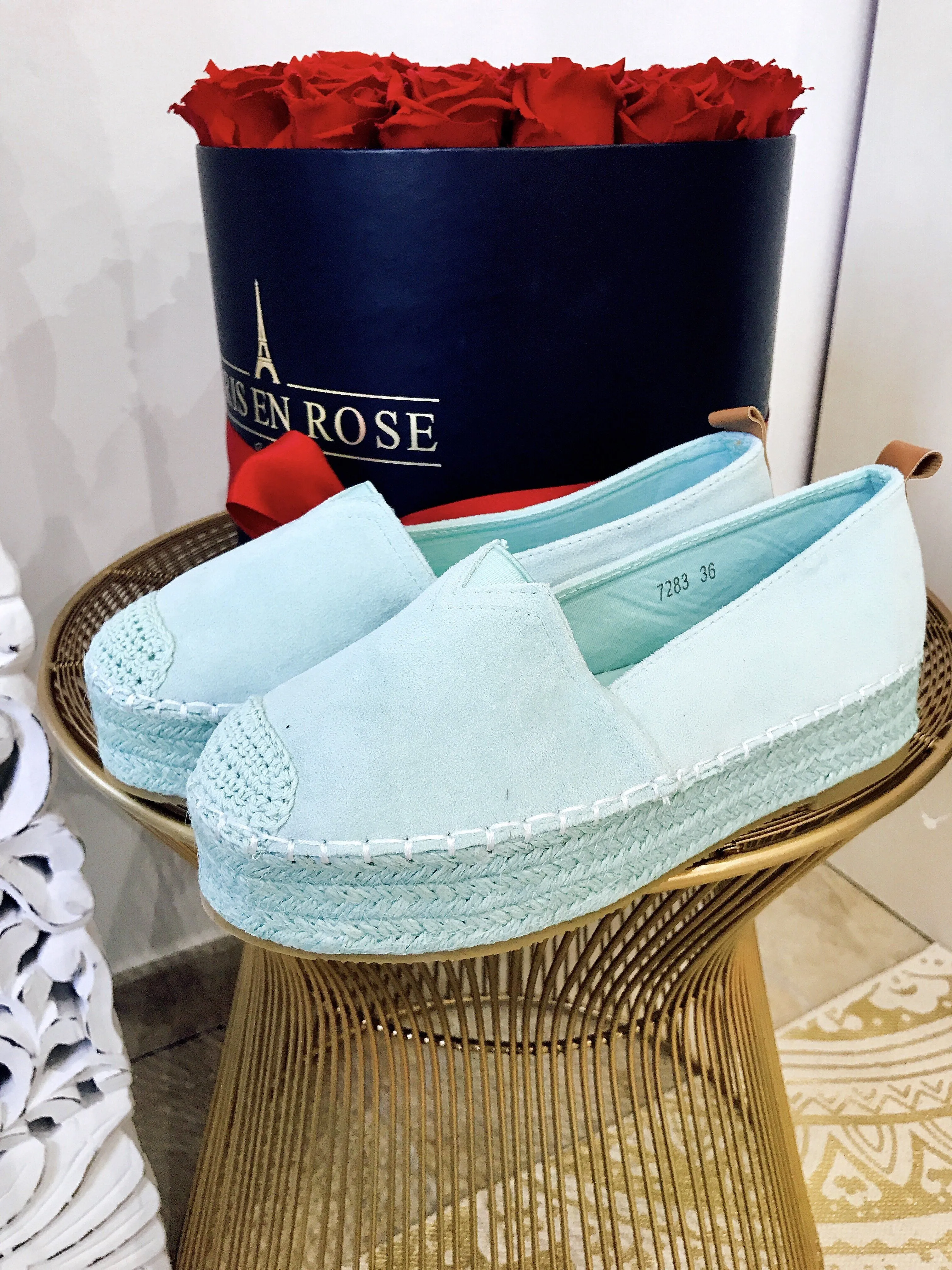 Espadrillas pastello verdeacqua