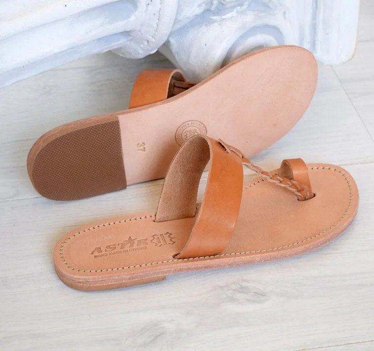 Flip Flop Sandals, Jesus Sandals, Genuine Leather, Sandals, Natural Leather, Women Sandals, Beach Shoes, Bohemian Leather Sandals, NIKOURIA1