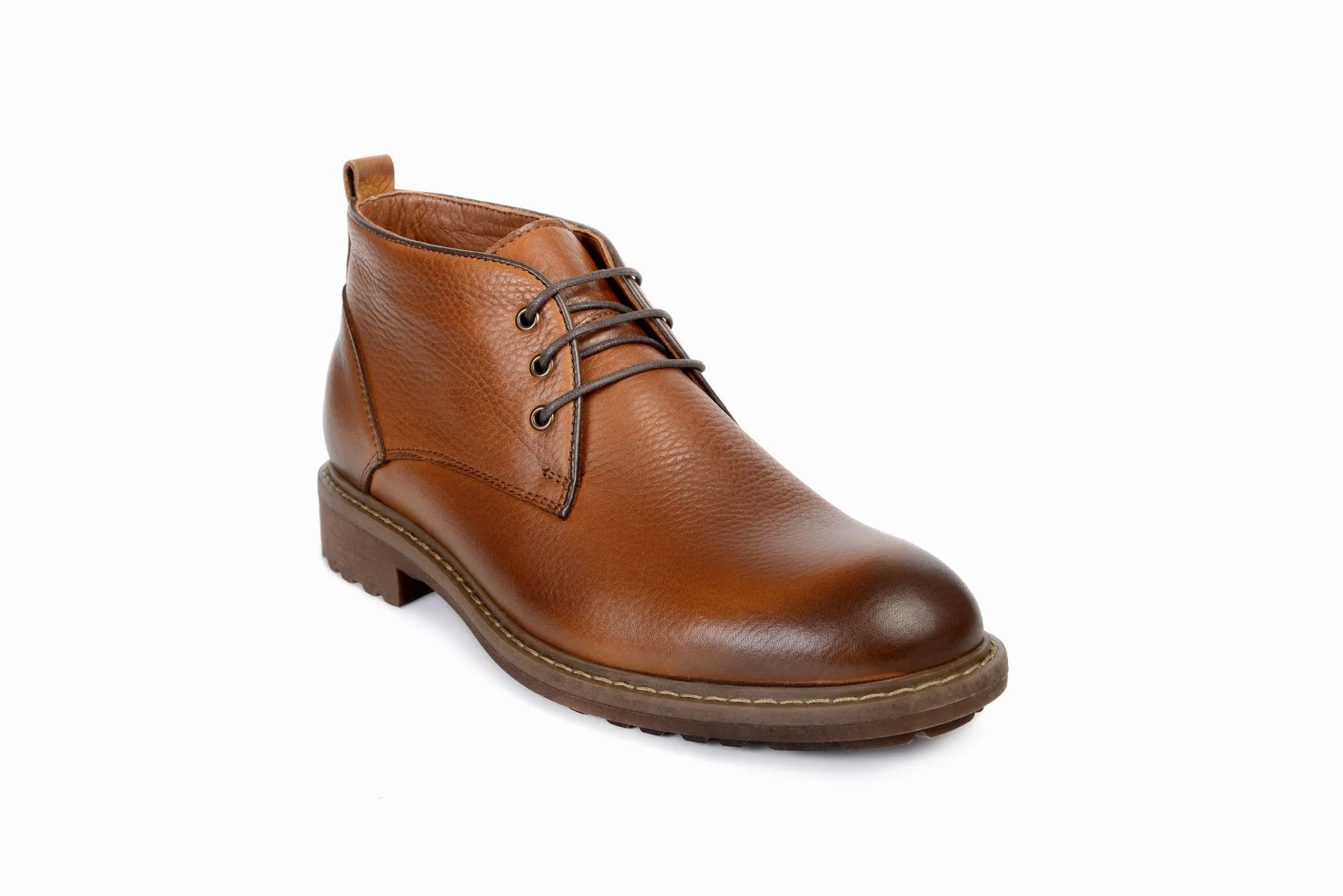 FOOT FEDERATION CHUKKA PLAIN-TOE MID-TOP MENS BOOT TOBACCO