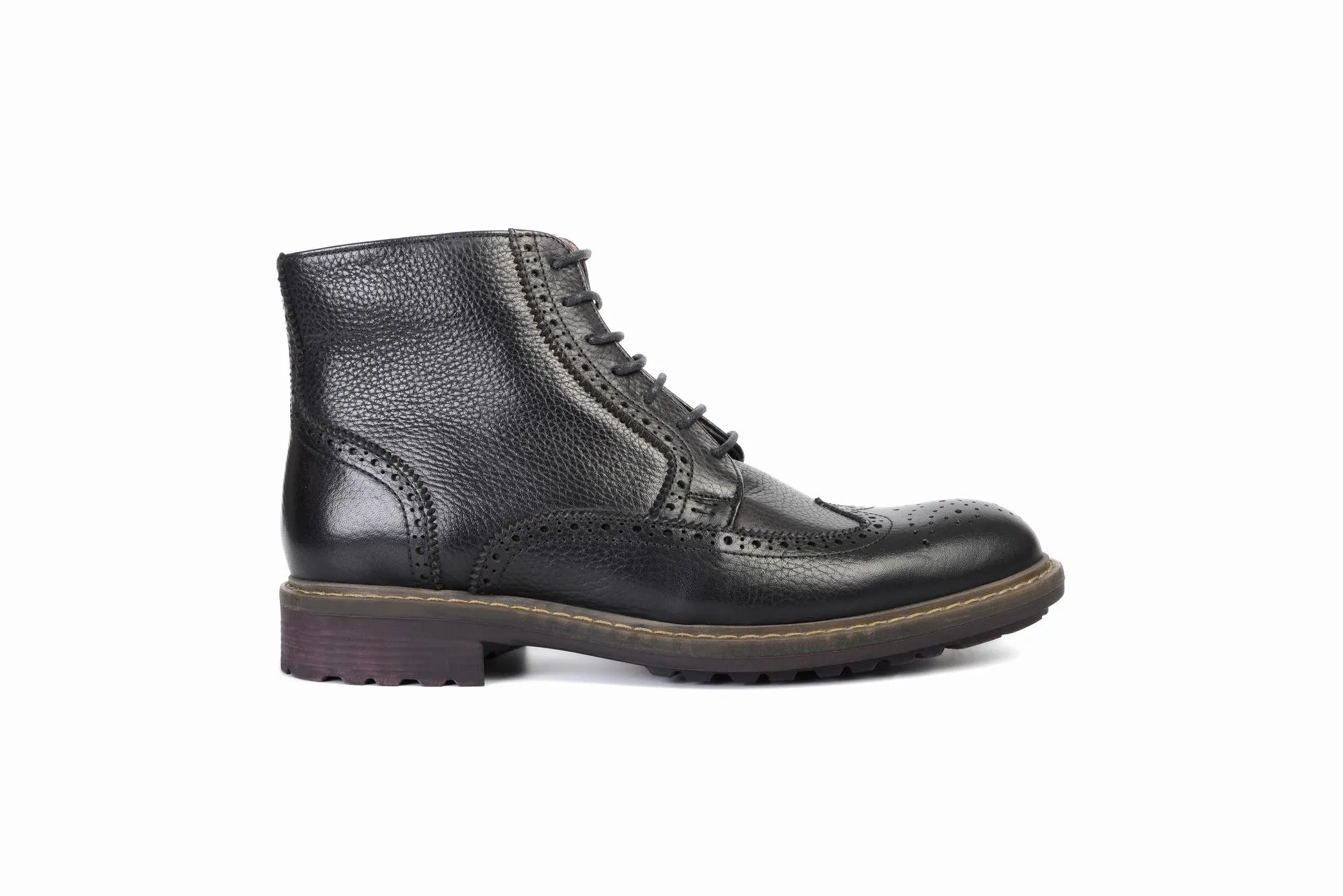 FOOT FEDERATION DERBY WINGTIP MENS BOOT BLACK