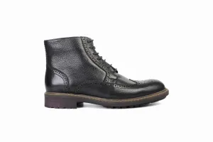 FOOT FEDERATION DERBY WINGTIP MENS BOOT BLACK
