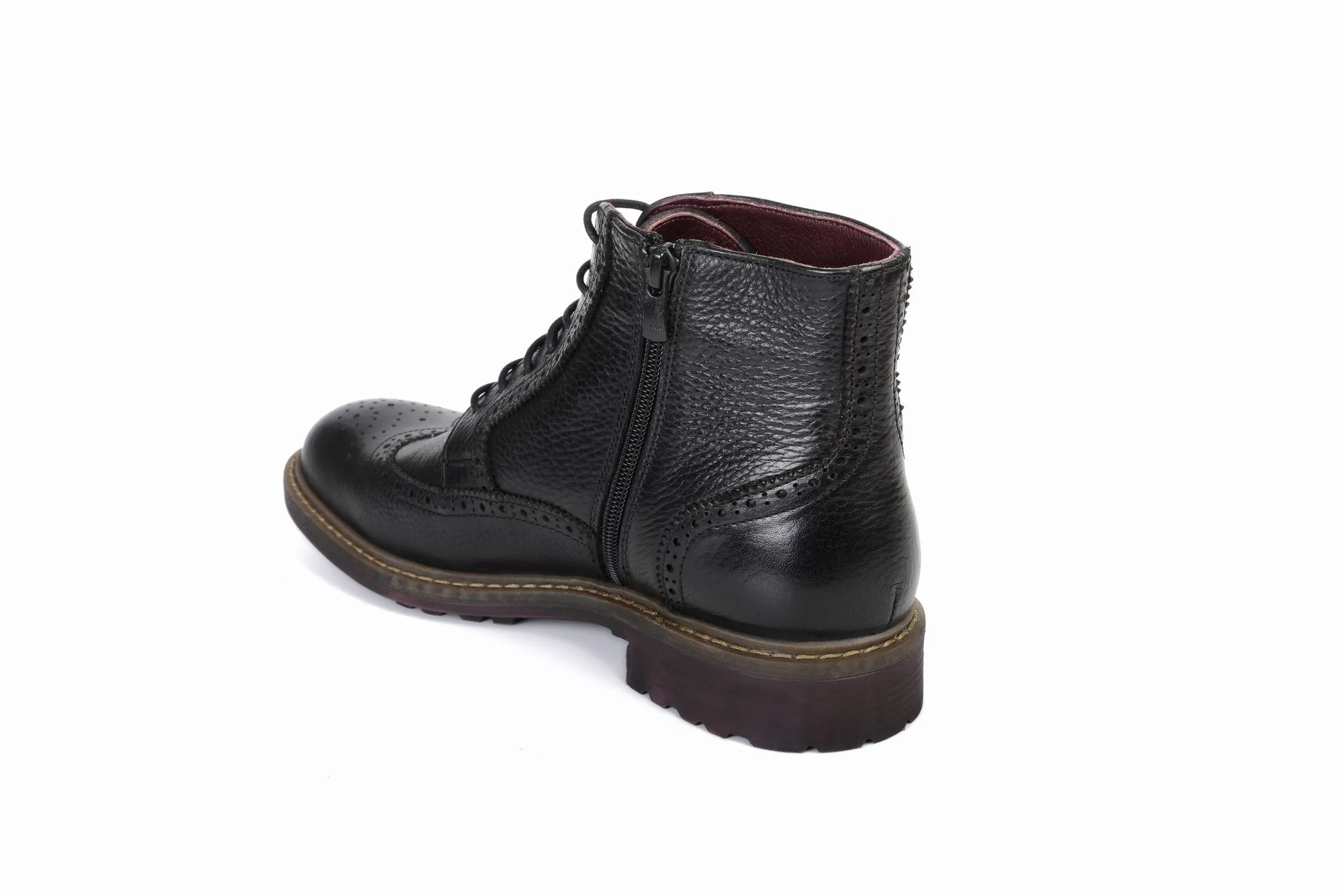 FOOT FEDERATION DERBY WINGTIP MENS BOOT BLACK