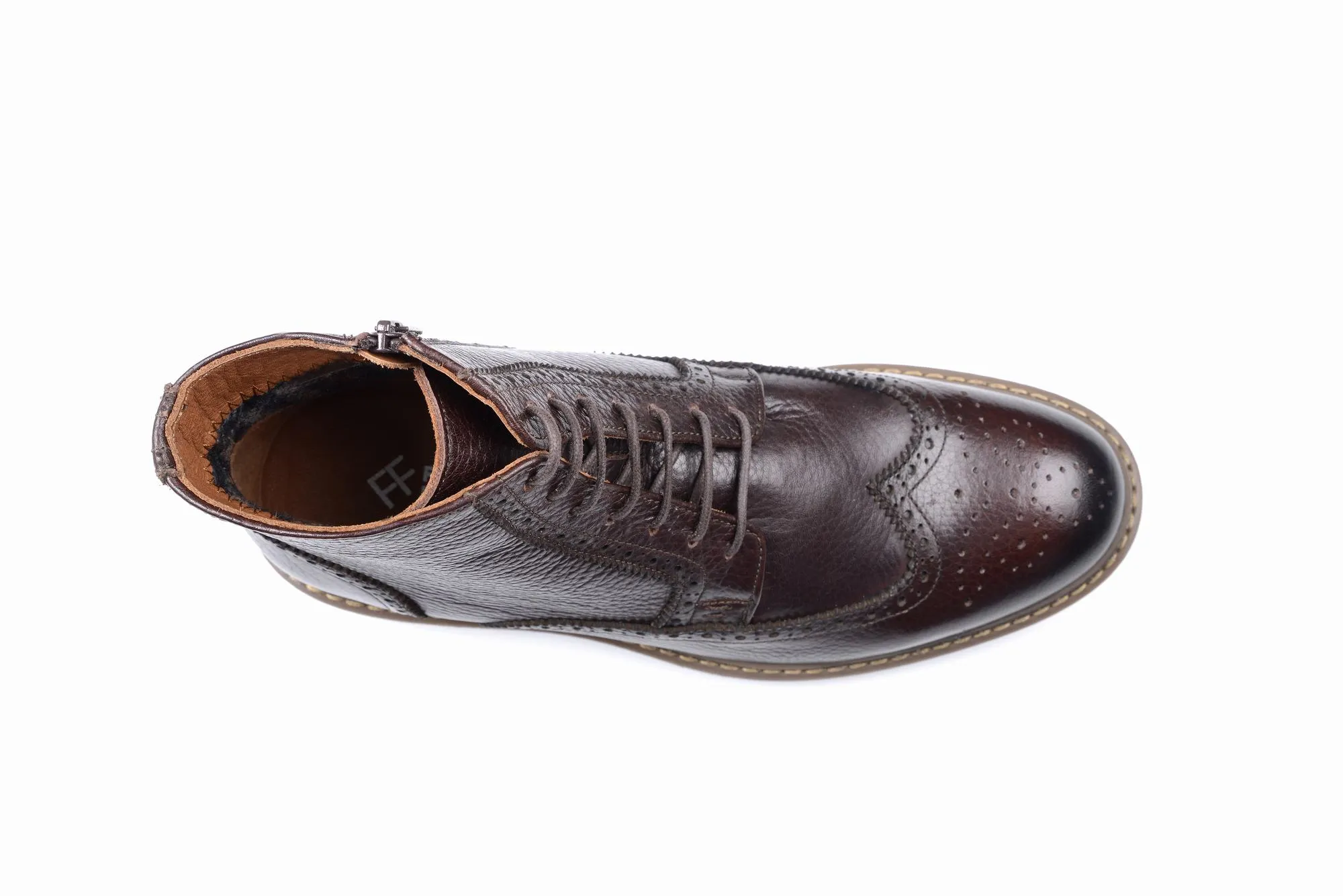 FOOT FEDERATION DERBY WINGTIP MENS BOOT BROWN