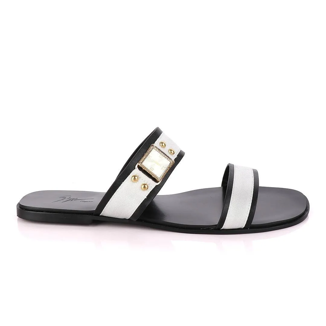 Giuseppe Zanotti Watch Strap Leather Slippers