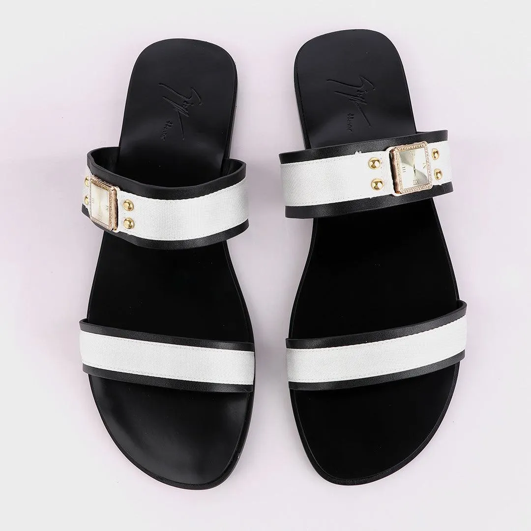 Giuseppe Zanotti Watch Strap Leather Slippers