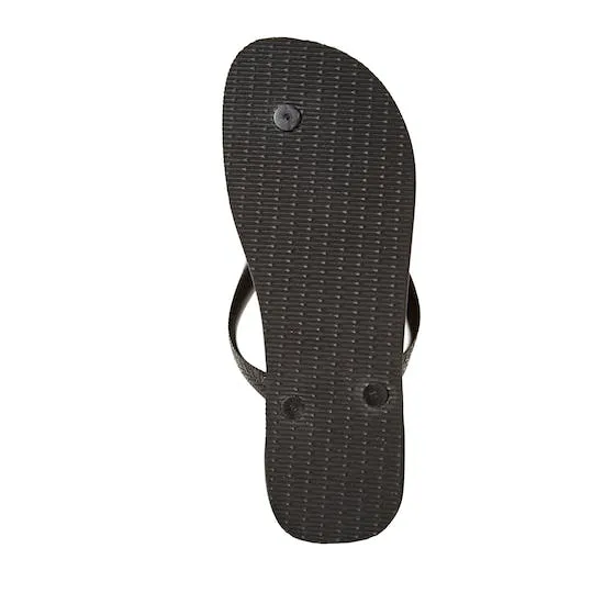 Havaianas Brasil Logo Kids Flip Flops - Black/Black