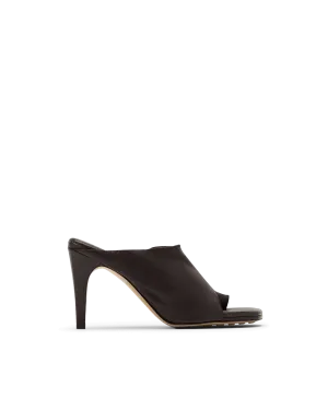 Heeled Leather Slides