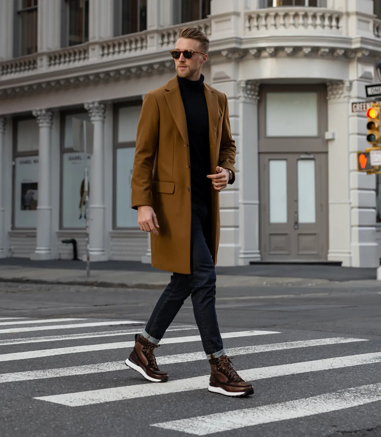 Height Increasing Brown Leather and Suede Dreketi High Top Sneaker Boots