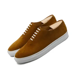 Height Increasing Tan Suede Ferrol Whole Cut Sneakers
