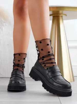 IMMA - Alexoo black loafers with high sole
