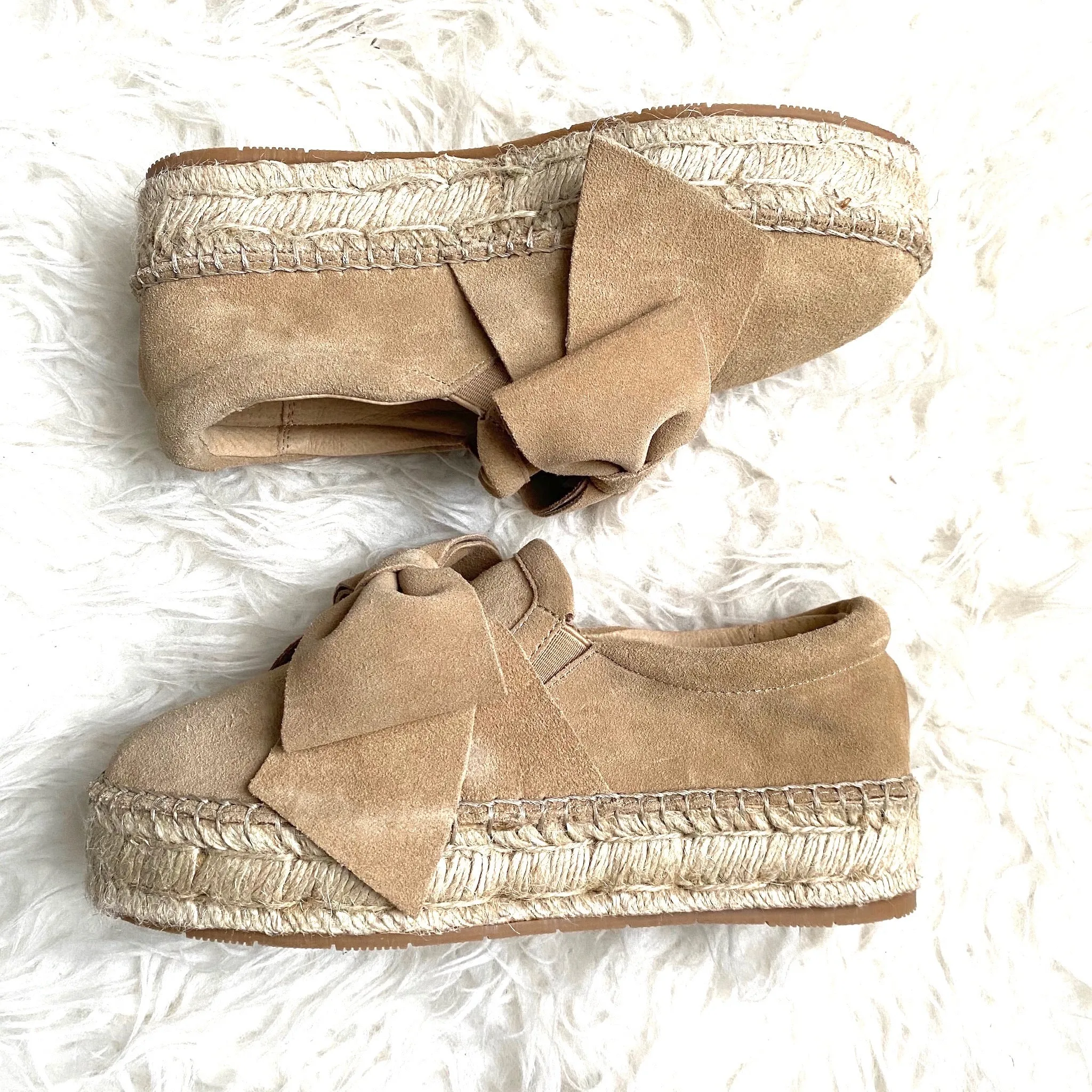 J/ Slides Bow “Reese” Platform Espadrilles-Size 7 (sold out online)